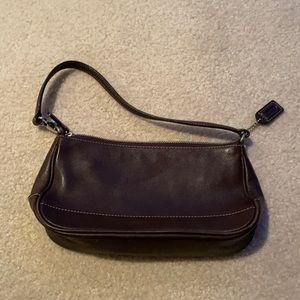 Coach brown leather pochette - vintage - authentic